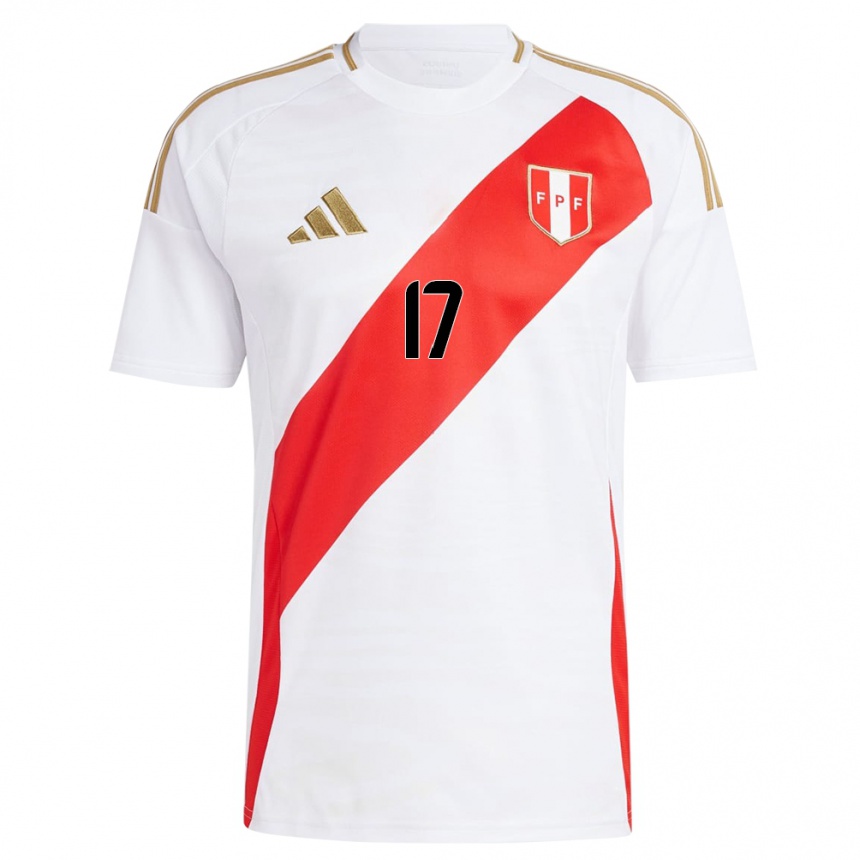 Vaikiškas Peru Luis Advíncula #17 Baltas Namų Marškinėliai 24-26 T-Shirt