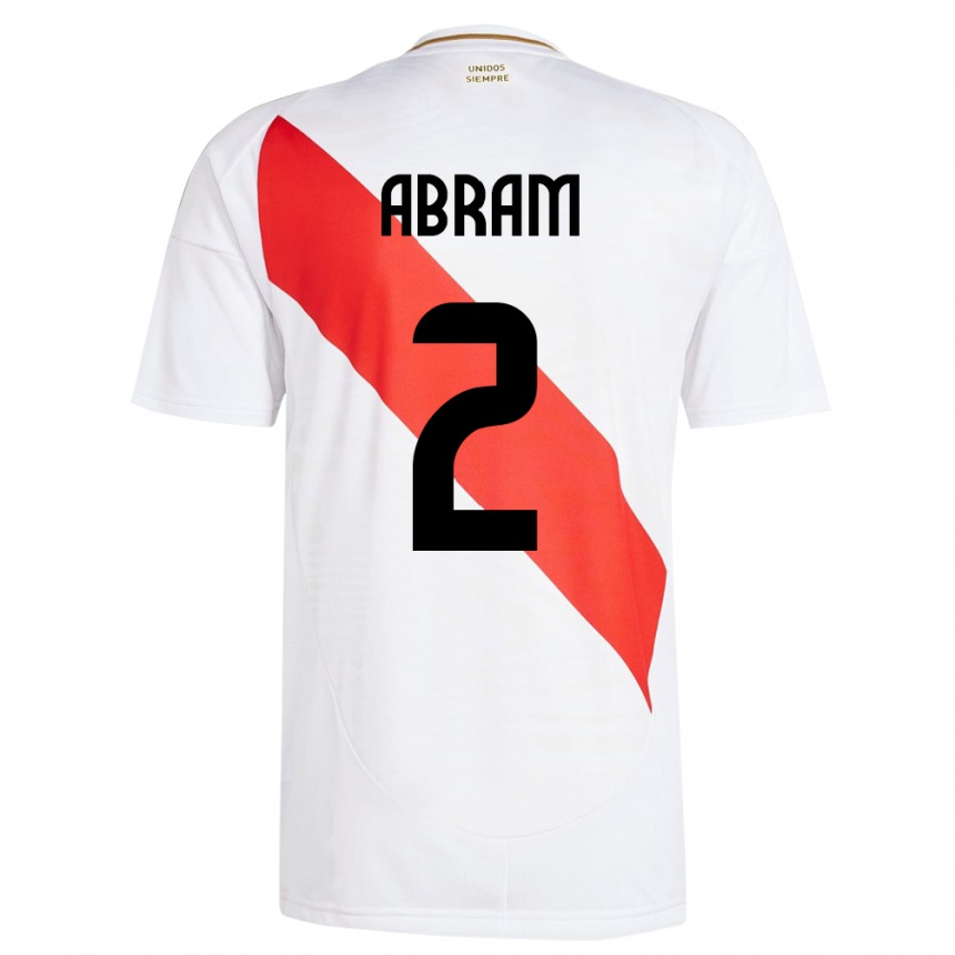 Vaikiškas Peru Luis Abram #2 Baltas Namų Marškinėliai 24-26 T-Shirt