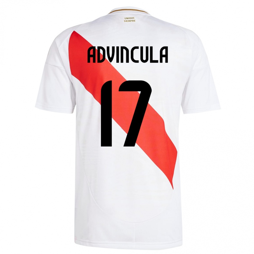 Vaikiškas Peru Luis Advíncula #17 Baltas Namų Marškinėliai 24-26 T-Shirt