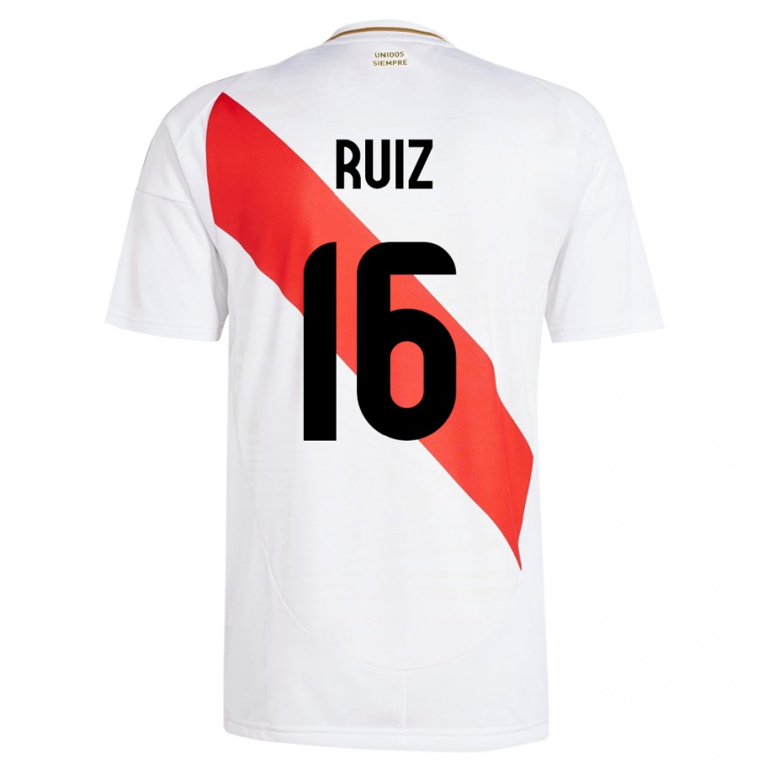 Vaikiškas Peru Birka Ruiz #16 Baltas Namų Marškinėliai 24-26 T-Shirt