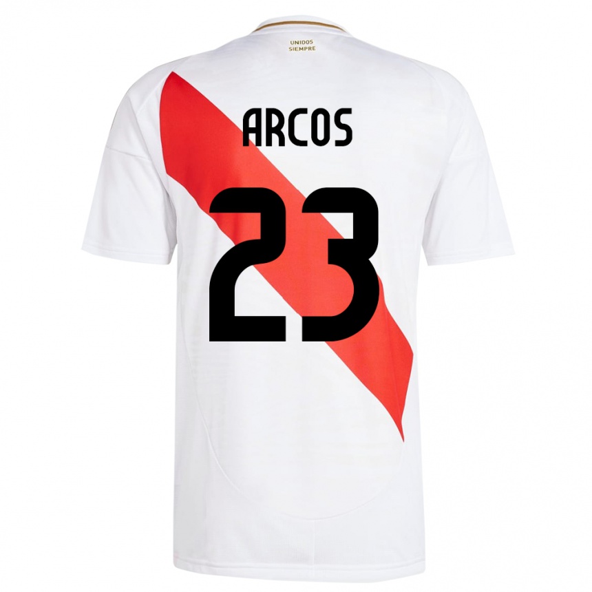 Vaikiškas Peru Lucía Arcos #23 Baltas Namų Marškinėliai 24-26 T-Shirt