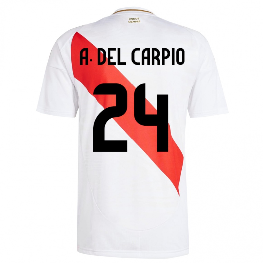 Vaikiškas Peru Annie Del Carpio #24 Baltas Namų Marškinėliai 24-26 T-Shirt