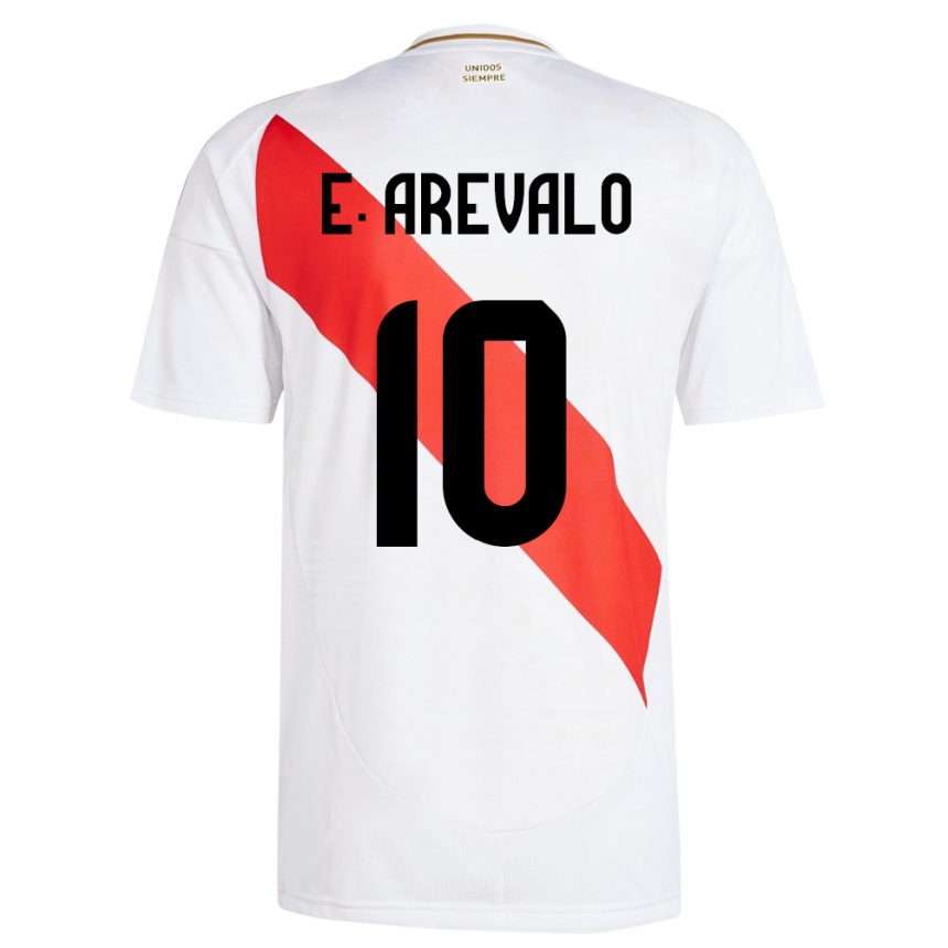 Vaikiškas Peru Emily Arévalo #10 Baltas Namų Marškinėliai 24-26 T-Shirt