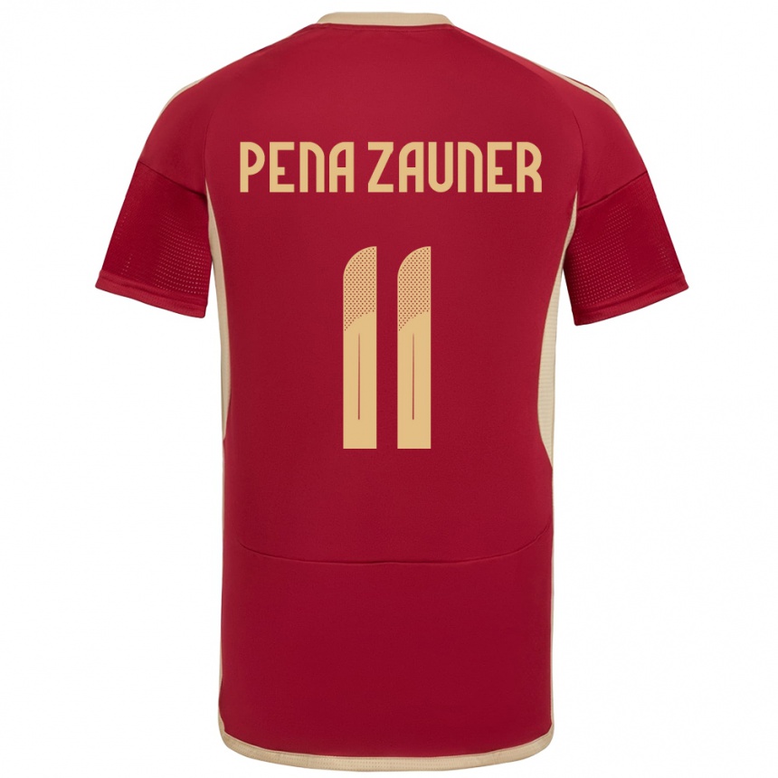 Vaikiškas Venesuela Enrique Peña Zauner #11 Burgundija Namų Marškinėliai 24-26 T-Shirt