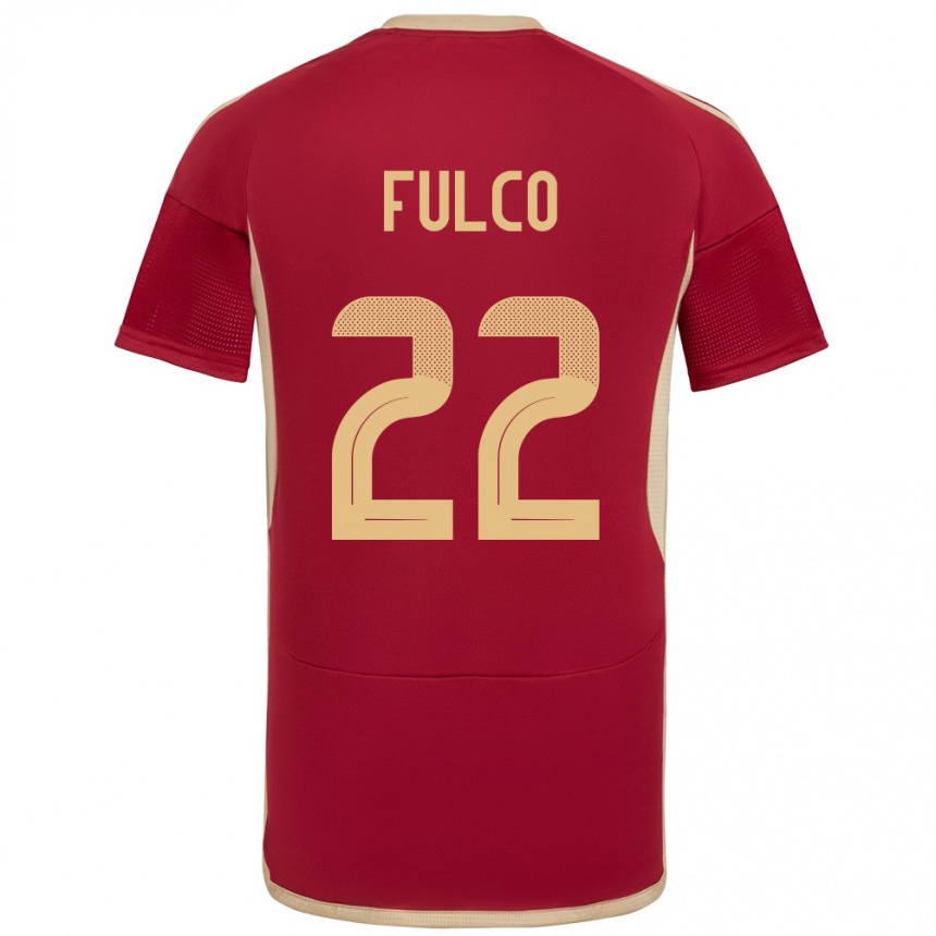 Vaikiškas Venesuela Pedro Fulco #22 Burgundija Namų Marškinėliai 24-26 T-Shirt