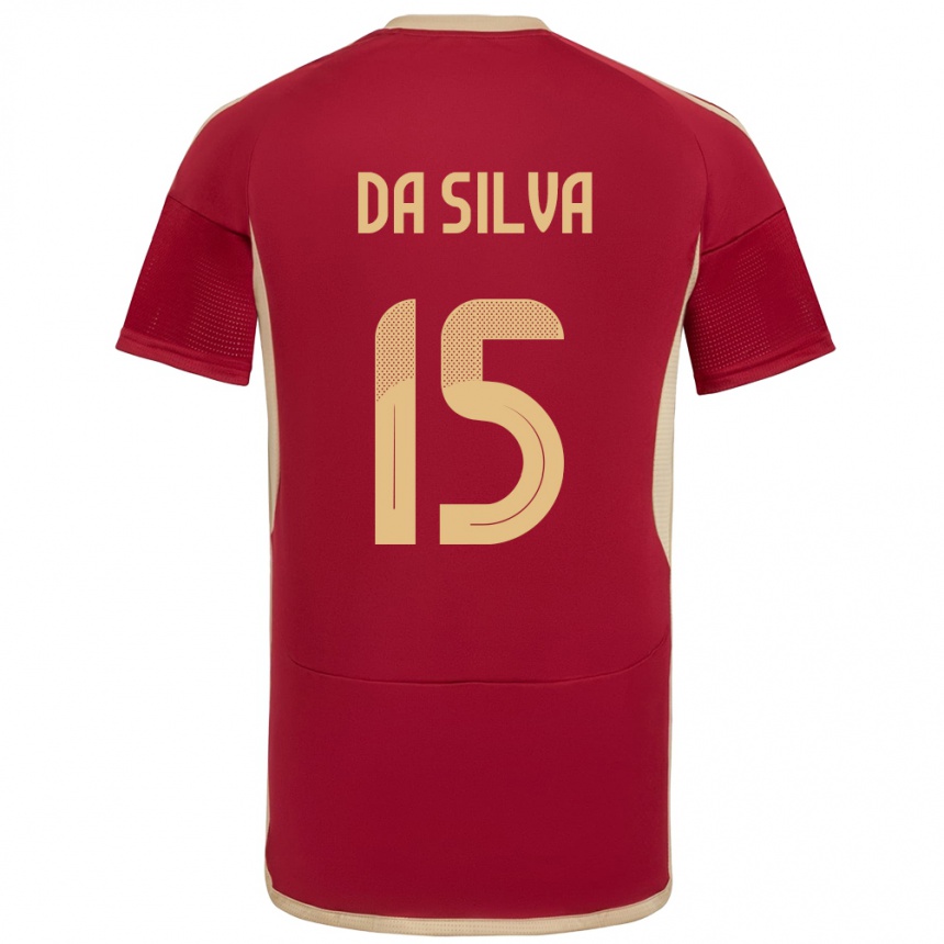 Vaikiškas Venesuela Cesar Da Silva #15 Burgundija Namų Marškinėliai 24-26 T-Shirt