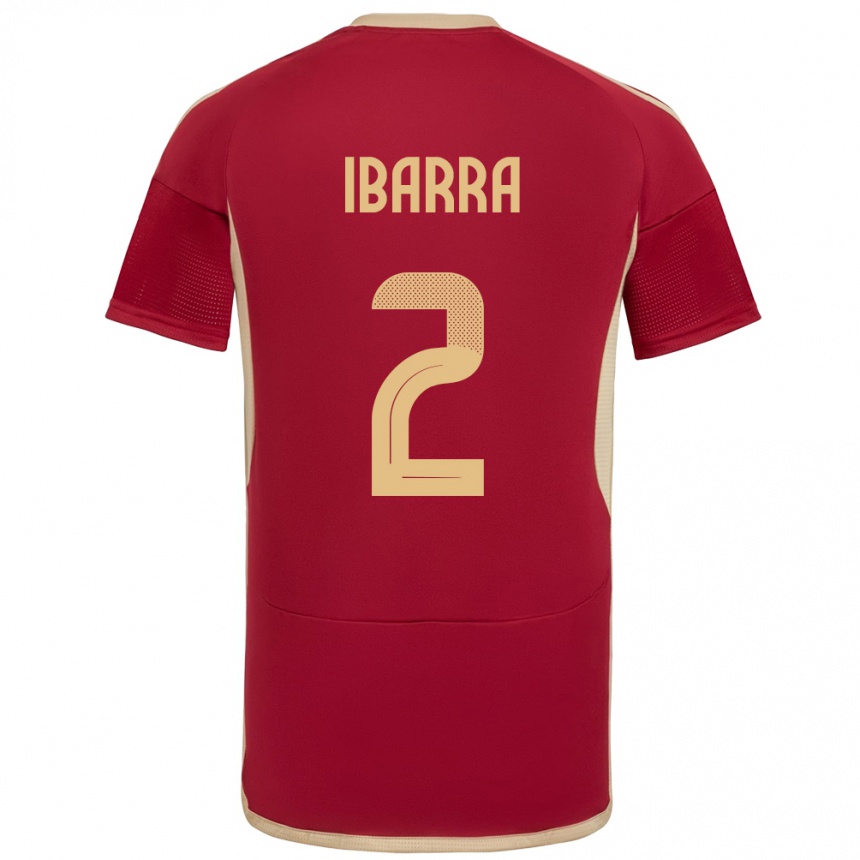 Vaikiškas Venesuela Pablo Ibarra #2 Burgundija Namų Marškinėliai 24-26 T-Shirt