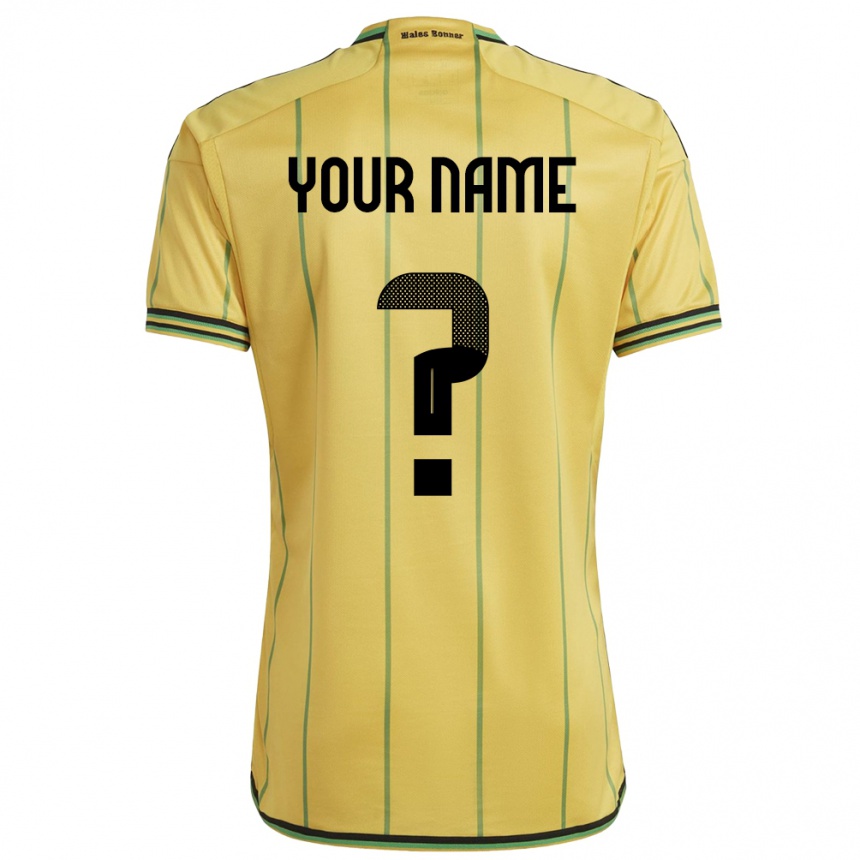 Vaikiškas Jamaika Jūsų Vardas #0 Geltona Namų Marškinėliai 24-26 T-Shirt