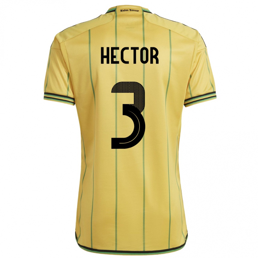 Vaikiškas Jamaika Michael Hector #3 Geltona Namų Marškinėliai 24-26 T-Shirt