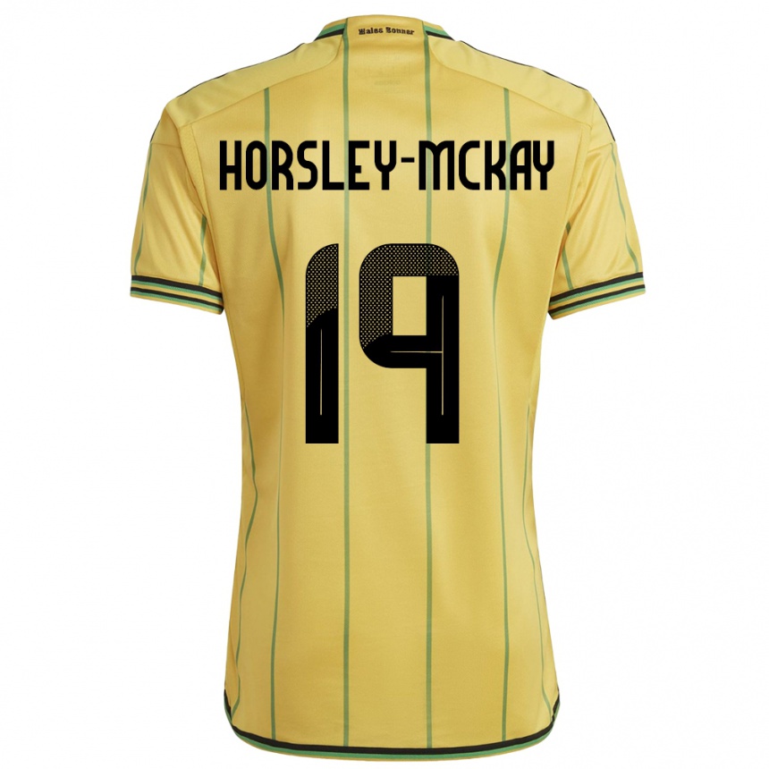 Vaikiškas Jamaika Kyron Horsley-Mckay #19 Geltona Namų Marškinėliai 24-26 T-Shirt