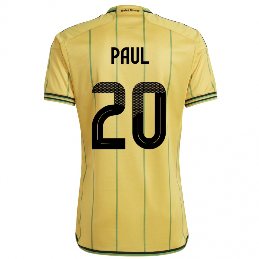 Vaikiškas Jamaika Lachante Paul #20 Geltona Namų Marškinėliai 24-26 T-Shirt