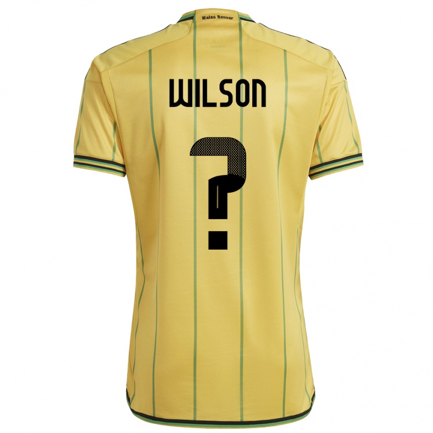 Vaikiškas Jamaika Dannique Wilson #0 Geltona Namų Marškinėliai 24-26 T-Shirt