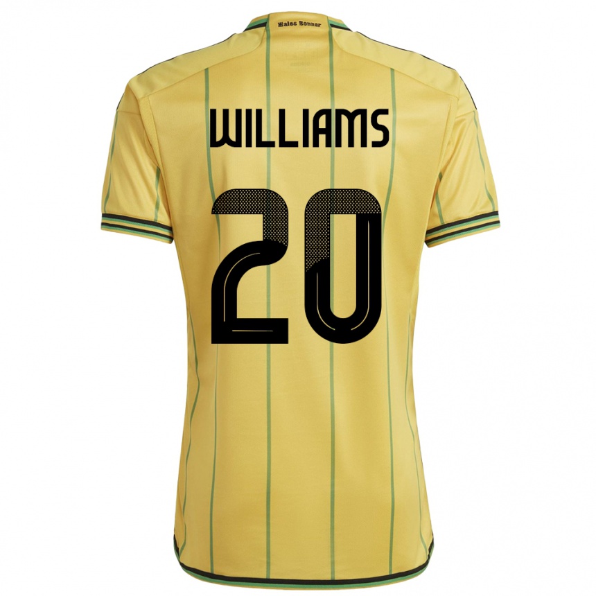 Vaikiškas Jamaika Victoria Williams #20 Geltona Namų Marškinėliai 24-26 T-Shirt