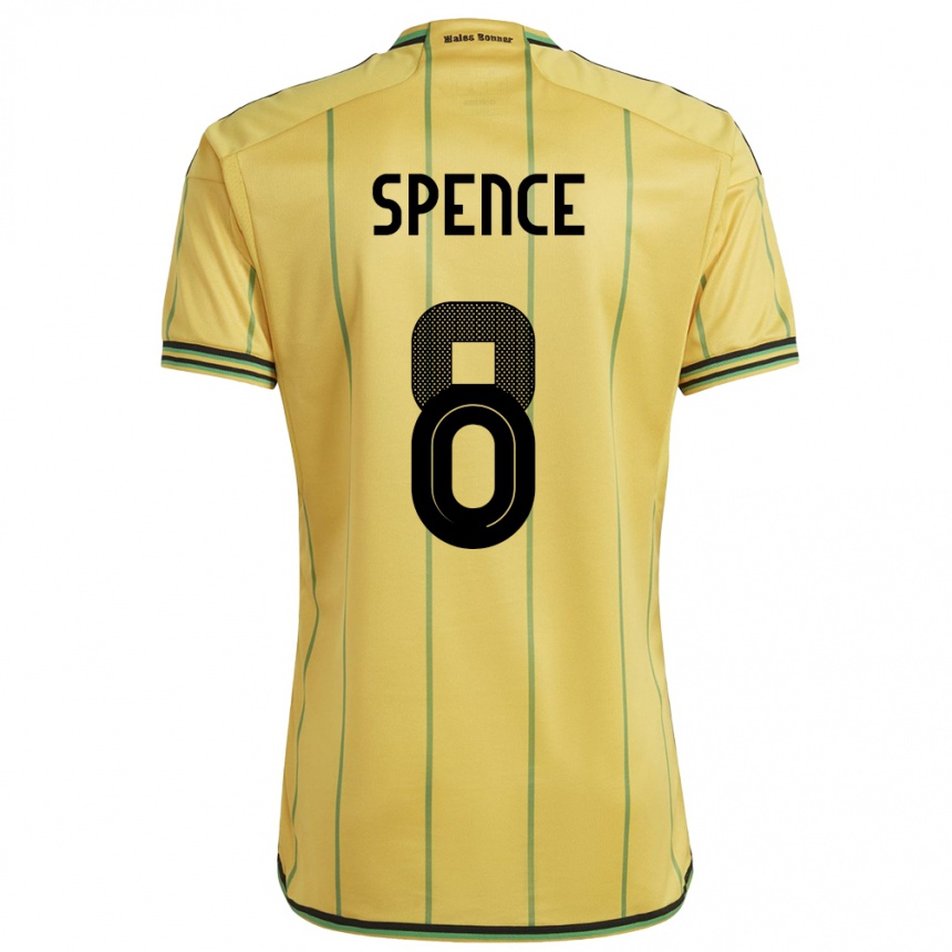 Vaikiškas Jamaika Drew Spence #8 Geltona Namų Marškinėliai 24-26 T-Shirt