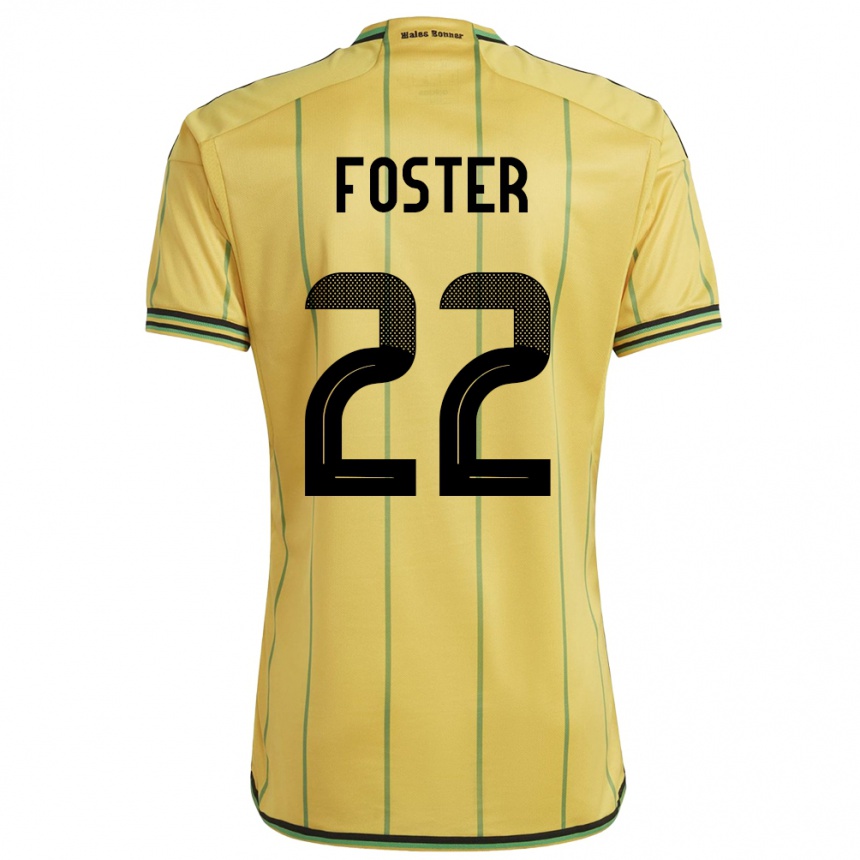 Vaikiškas Jamaika Shanise Foster #22 Geltona Namų Marškinėliai 24-26 T-Shirt