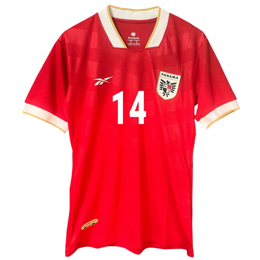 Vaikiškas Panama Juan Jiménez #14 Raudona Namų Marškinėliai 24-26 T-Shirt