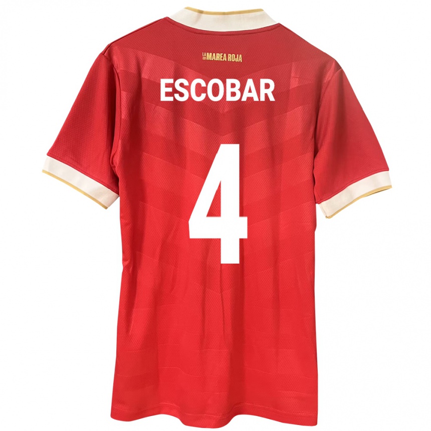 Vaikiškas Panama Fidel Escobar #4 Raudona Namų Marškinėliai 24-26 T-Shirt