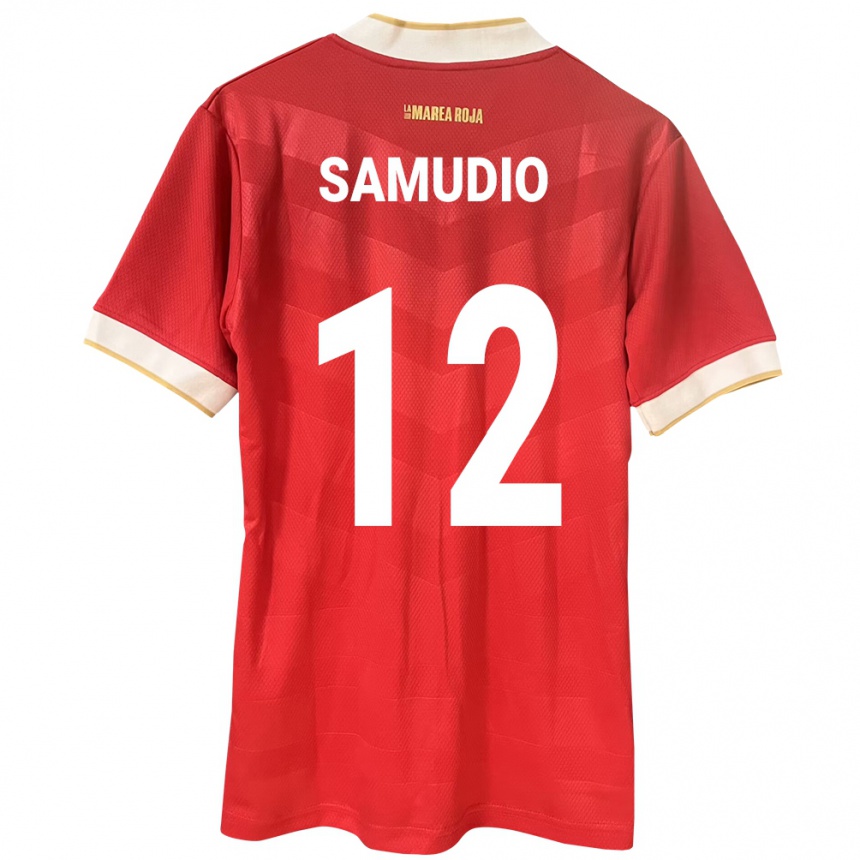 Vaikiškas Panama César Samudio #12 Raudona Namų Marškinėliai 24-26 T-Shirt