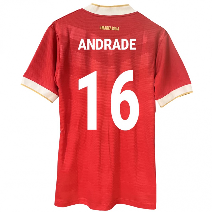 Vaikiškas Panama Andrés Andrade #16 Raudona Namų Marškinėliai 24-26 T-Shirt