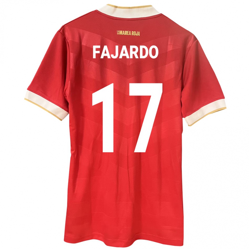 Vaikiškas Panama José Fajardo #17 Raudona Namų Marškinėliai 24-26 T-Shirt