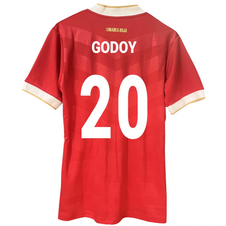 Vaikiškas Panama Aníbal Godoy #20 Raudona Namų Marškinėliai 24-26 T-Shirt