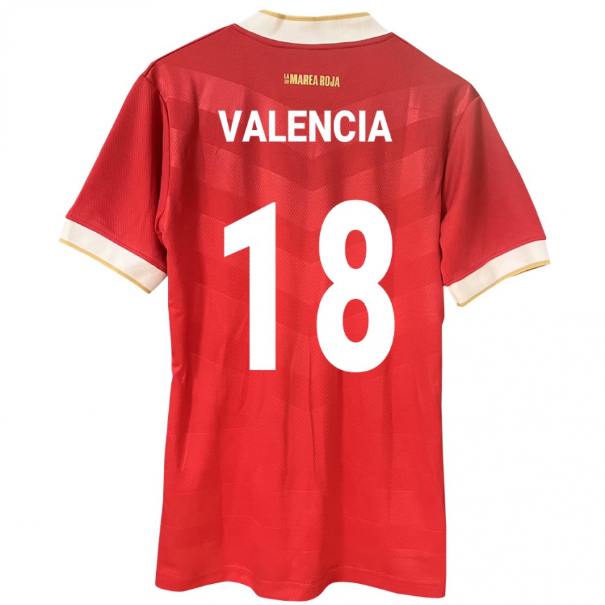 Vaikiškas Panama Omar Valencia #18 Raudona Namų Marškinėliai 24-26 T-Shirt