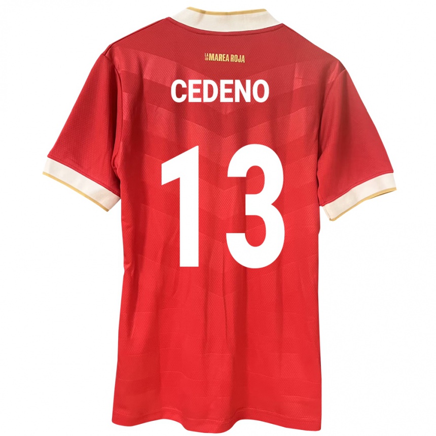 Vaikiškas Panama Edward Cedeño #13 Raudona Namų Marškinėliai 24-26 T-Shirt