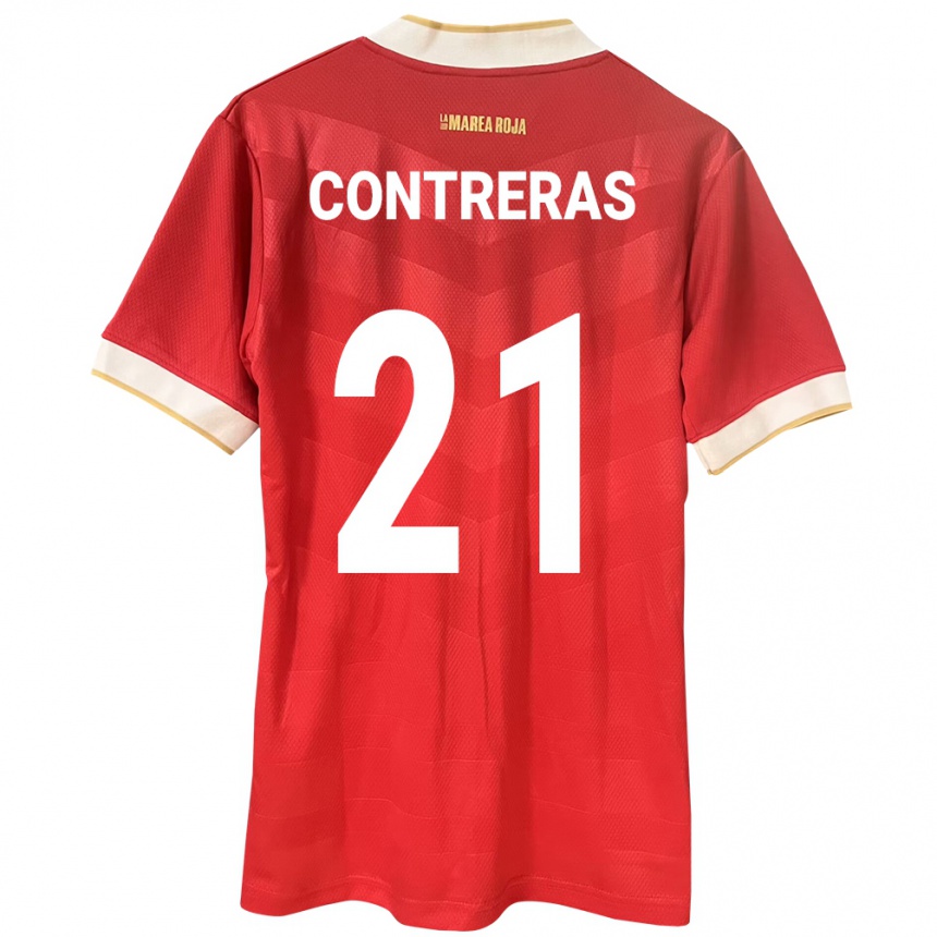 Vaikiškas Panama Davis Contreras #21 Raudona Namų Marškinėliai 24-26 T-Shirt