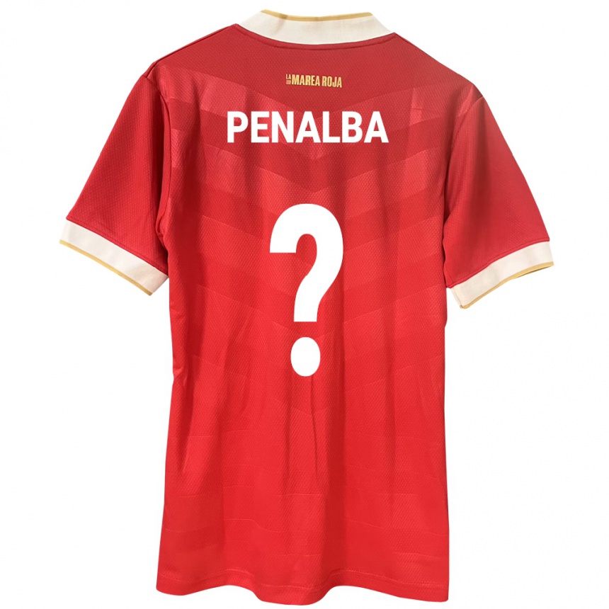 Vaikiškas Panama Óscar Peñalba #0 Raudona Namų Marškinėliai 24-26 T-Shirt