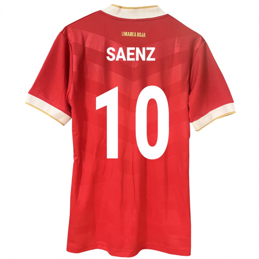 Vaikiškas Panama Gloria Sáenz #10 Raudona Namų Marškinėliai 24-26 T-Shirt