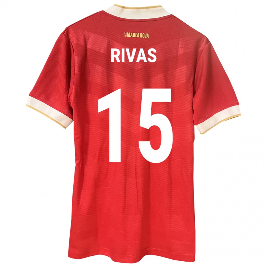 Vaikiškas Panama Karla Rivas #15 Raudona Namų Marškinėliai 24-26 T-Shirt