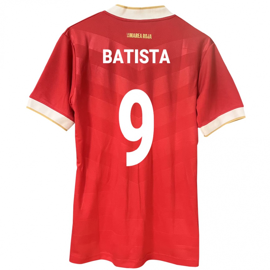 Vaikiškas Panama Yanixa Batista #9 Raudona Namų Marškinėliai 24-26 T-Shirt