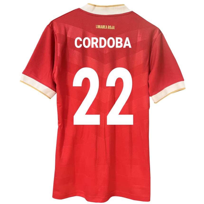 Vaikiškas Panama Farissa Córdoba #22 Raudona Namų Marškinėliai 24-26 T-Shirt