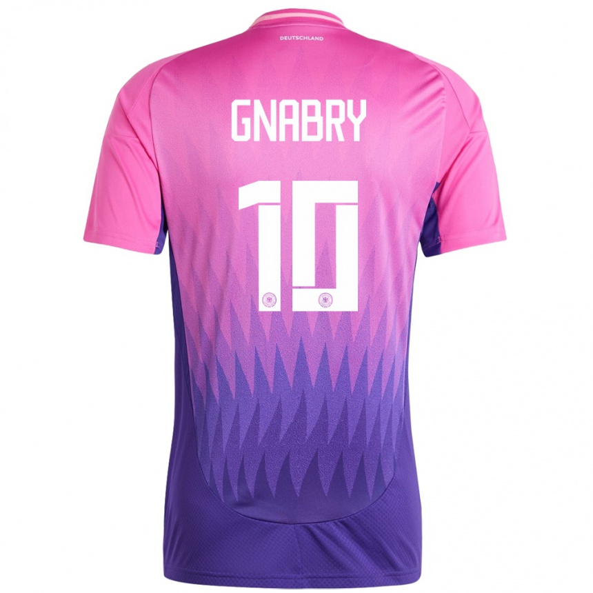 Vaikiškas Vokietija Serge Gnabry #10 Rožinė Violetinė Išvykos Marškinėliai 24-26 T-Shirt