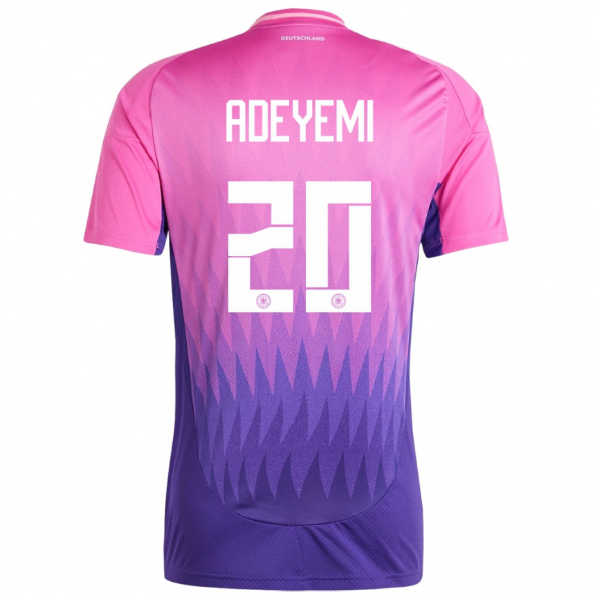 Vaikiškas Vokietija Karim Adeyemi #20 Rožinė Violetinė Išvykos Marškinėliai 24-26 T-Shirt