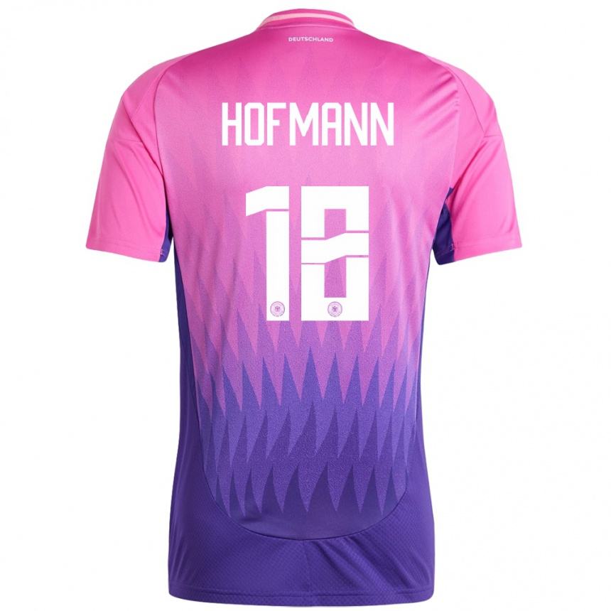 Vaikiškas Vokietija Jonas Hofmann #18 Rožinė Violetinė Išvykos Marškinėliai 24-26 T-Shirt