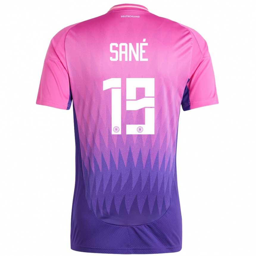 Vaikiškas Vokietija Leroy Sane #19 Rožinė Violetinė Išvykos Marškinėliai 24-26 T-Shirt