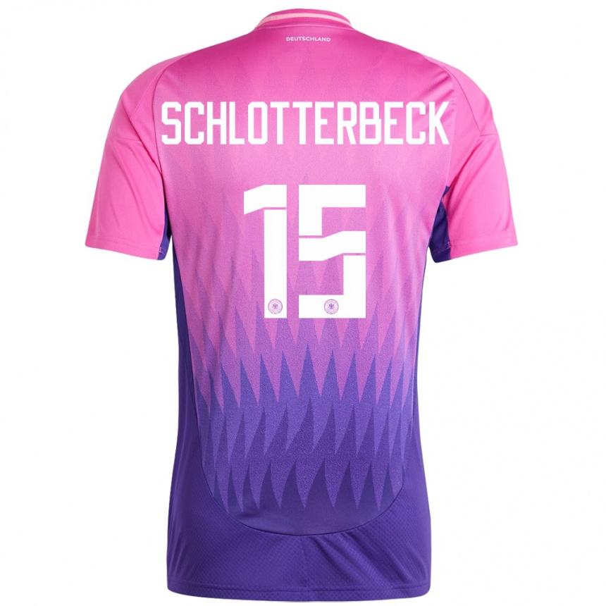 Vaikiškas Vokietija Nico Schlotterbeck #15 Rožinė Violetinė Išvykos Marškinėliai 24-26 T-Shirt