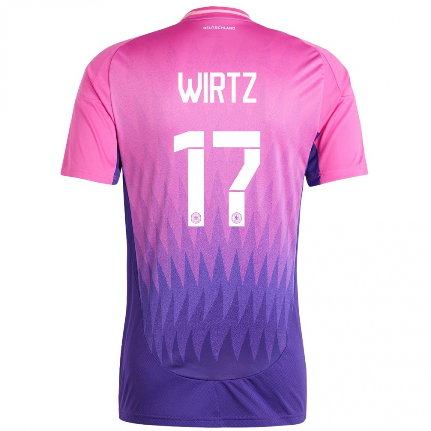 Vaikiškas Vokietija Florian Wirtz #17 Rožinė Violetinė Išvykos Marškinėliai 24-26 T-Shirt