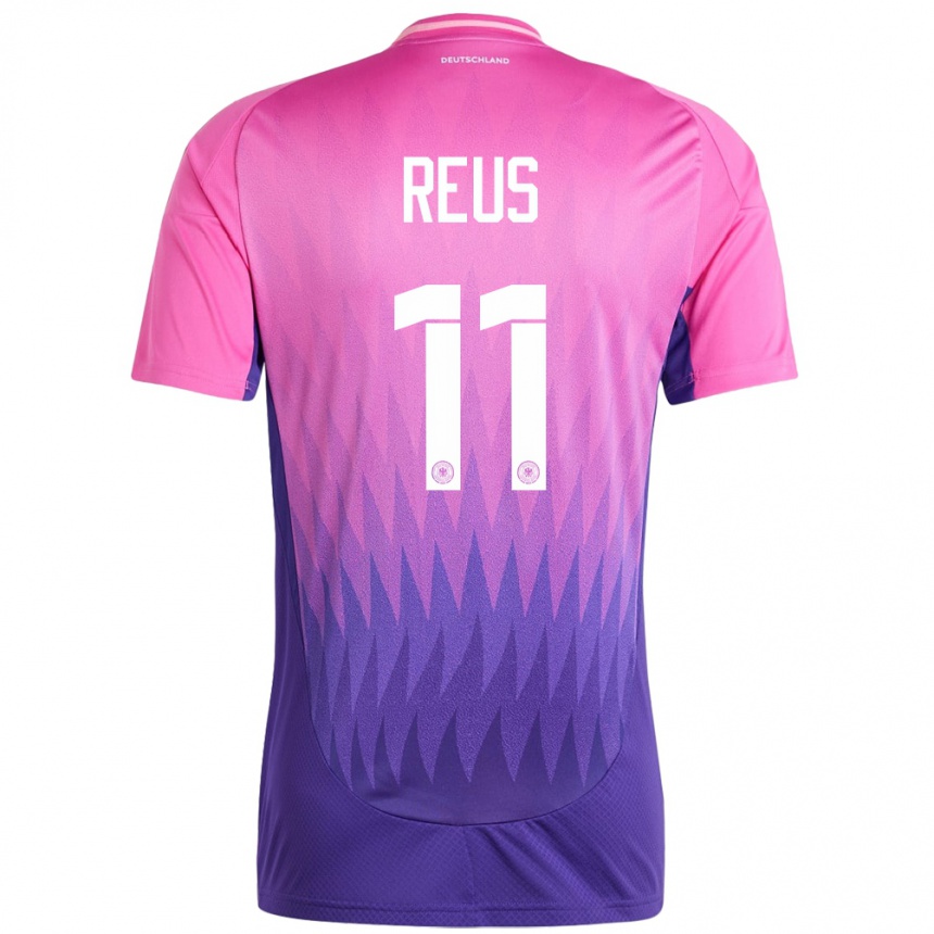 Vaikiškas Vokietija Marco Reus #11 Rožinė Violetinė Išvykos Marškinėliai 24-26 T-Shirt