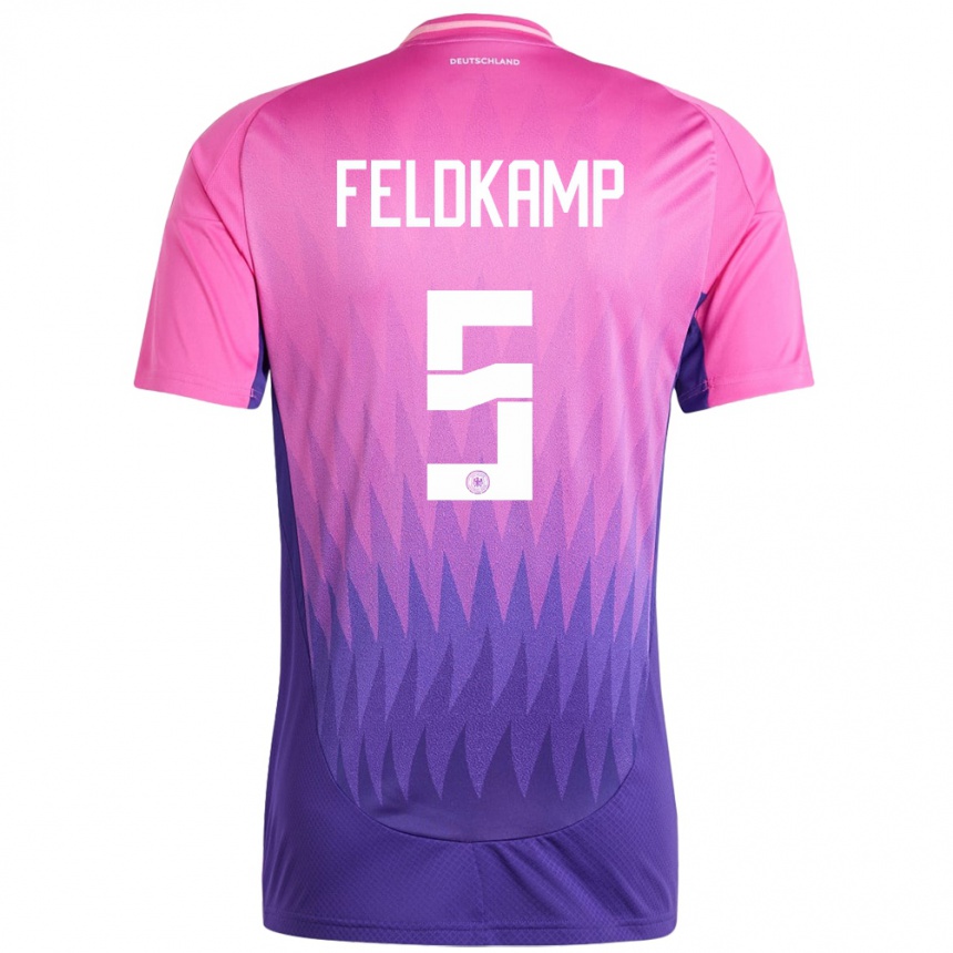 Vaikiškas Vokietija Jana Feldkamp #5 Rožinė Violetinė Išvykos Marškinėliai 24-26 T-Shirt