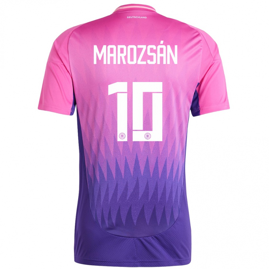 Vaikiškas Vokietija Dzsenifer Marozsan #10 Rožinė Violetinė Išvykos Marškinėliai 24-26 T-Shirt