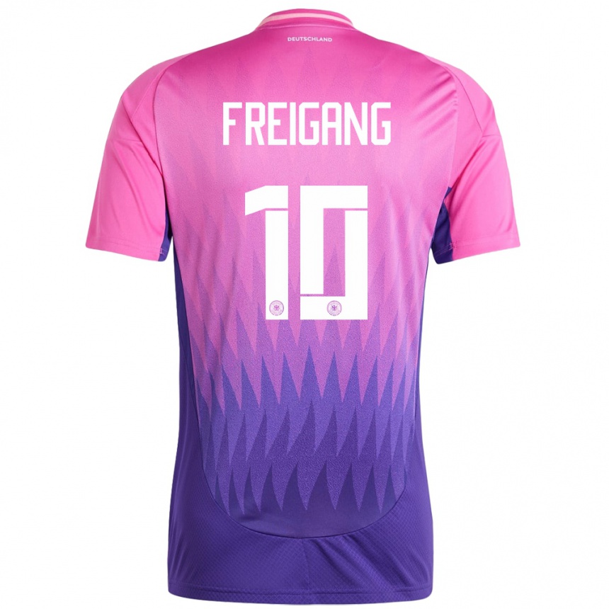 Vaikiškas Vokietija Laura Freigang #10 Rožinė Violetinė Išvykos Marškinėliai 24-26 T-Shirt