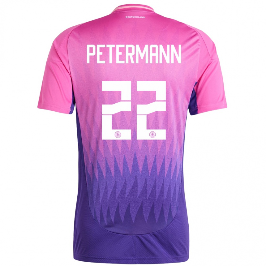 Vaikiškas Vokietija Lena Petermann #22 Rožinė Violetinė Išvykos Marškinėliai 24-26 T-Shirt