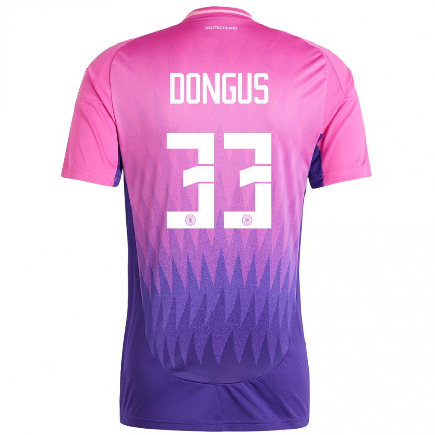 Vaikiškas Vokietija Fabienne Dongus #33 Rožinė Violetinė Išvykos Marškinėliai 24-26 T-Shirt