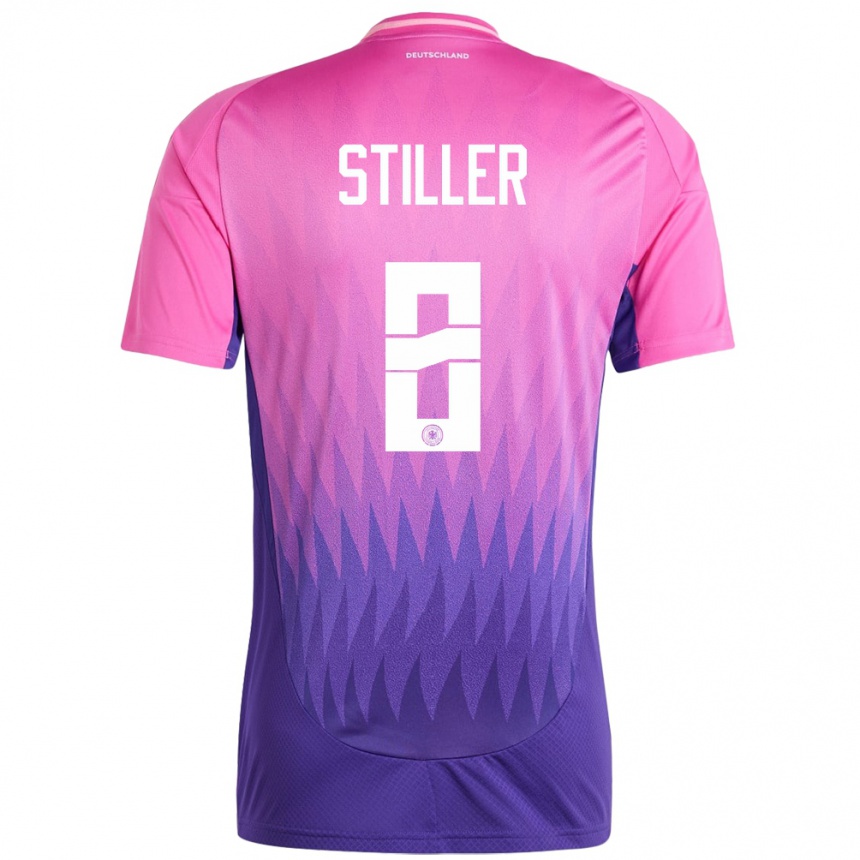 Vaikiškas Vokietija Angelo Stiller #8 Rožinė Violetinė Išvykos Marškinėliai 24-26 T-Shirt