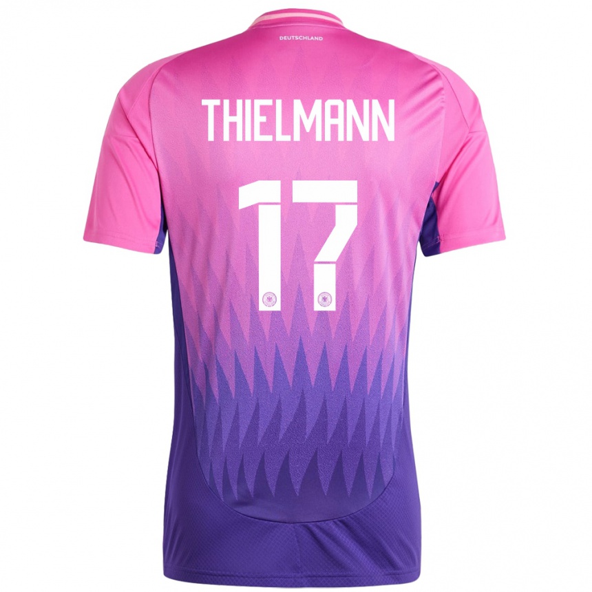 Vaikiškas Vokietija Jan Thielmann #17 Rožinė Violetinė Išvykos Marškinėliai 24-26 T-Shirt