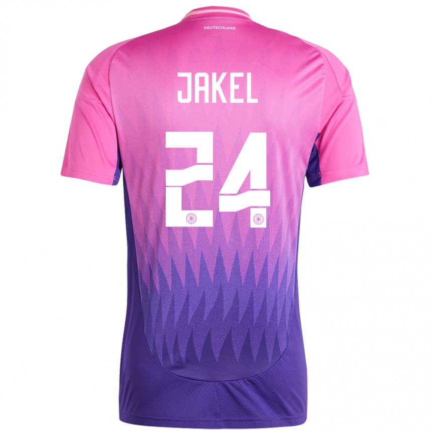 Vaikiškas Vokietija Frederik Jakel #24 Rožinė Violetinė Išvykos Marškinėliai 24-26 T-Shirt