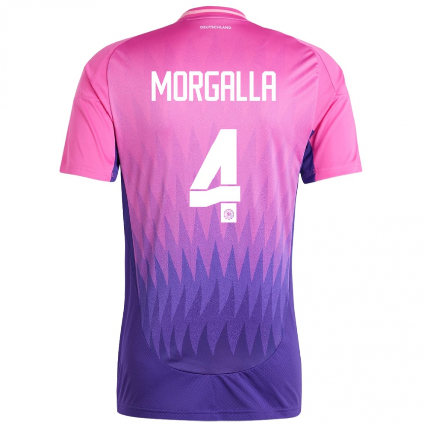 Vaikiškas Vokietija Leandro Morgalla #4 Rožinė Violetinė Išvykos Marškinėliai 24-26 T-Shirt