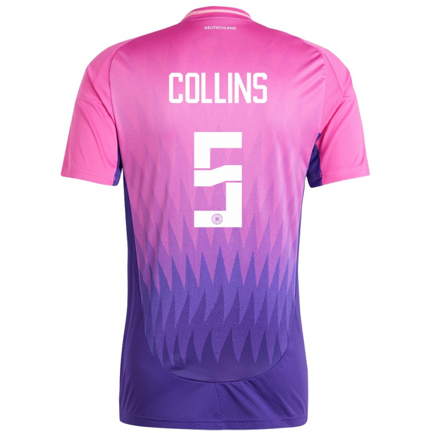 Vaikiškas Vokietija Nnamdi Collins #5 Rožinė Violetinė Išvykos Marškinėliai 24-26 T-Shirt